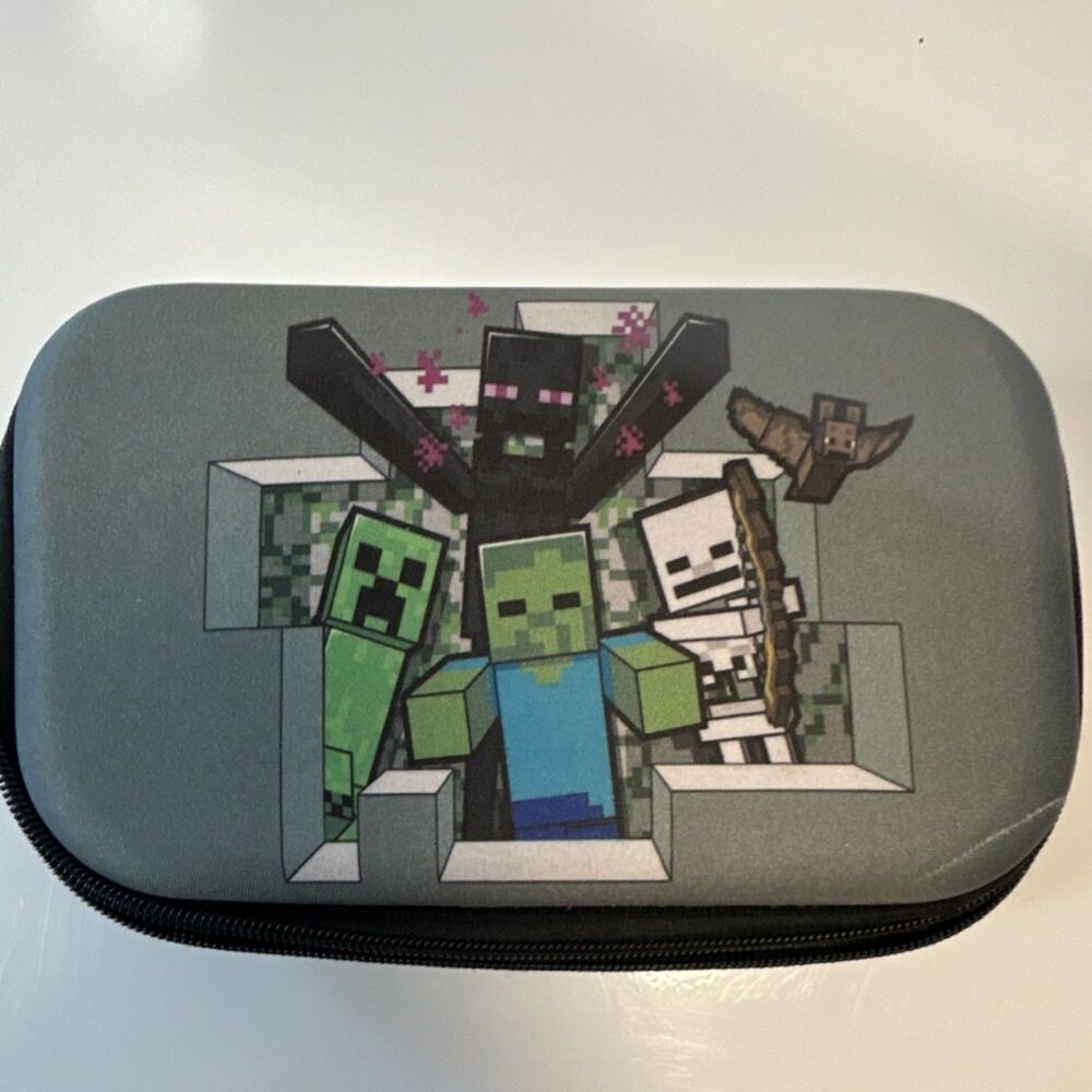 Minecraft Hard Shell Padded Zippered Carrying Case for Nintendo Switch Console